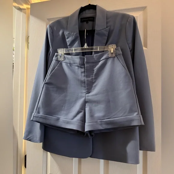 💙Endless Rose Oversized Single Breasted Blazer & Shorts Set - Picture 4 of 16